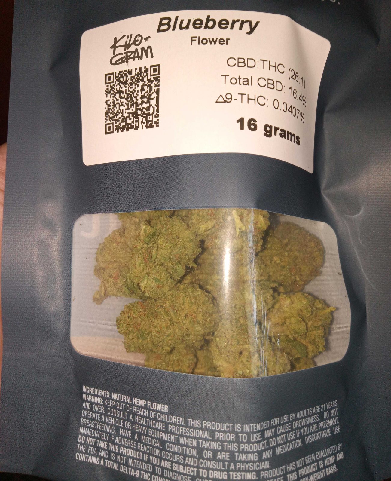 Sealed pouch — Blueberry harvest, ready for tracked shipment